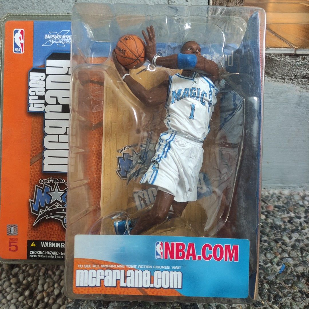 NBA Mcfarlane Series 5 Tmac Orlando Magic Variant (Category: Figurines & Statues) located in Quezon City. Submitted by 4saleonly (Listing ID 1300032190, Image 2). Description: sealed with slight dings on pack variant white figure mcfarlane toys gcash / bdo payments delivery via lala/ grab only no meetups.