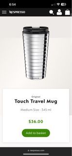 Nespresso Touch Travel Mug 345ml