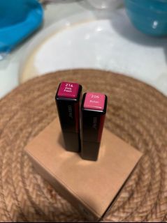 NEW Shiseido VisionAiry Gel Lipstick ~ 214 Pink Flash & 206 Botan ~ 2PCS