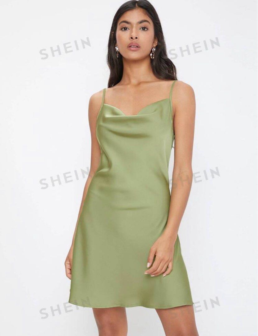 Olive green cami dress hotsell