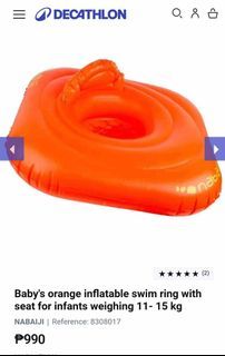 Orange Inflatable Ring Floater 11-15 kg capacity
