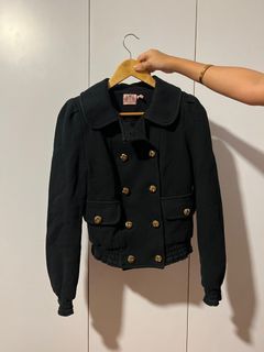 ORIGINAL Juicy Couture Black Quilted Double Breasted Coat