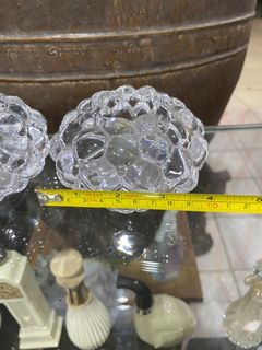 Orrefors Crystal Candle Holder Pair