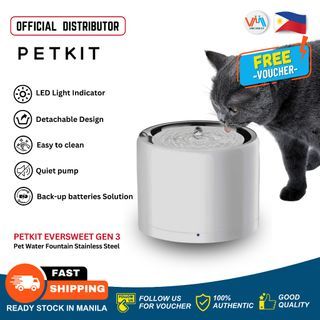PETKIT EVERSWEET Gen3 Pet Water Fountain Stainless Steel 1.35L Smart Water Fountain Water dispenser