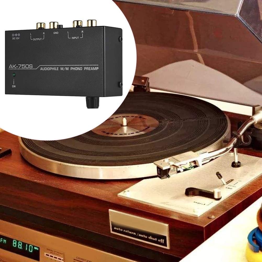 Phono Preamp Audio Input Output Preamp with Volume Control Electronic ...