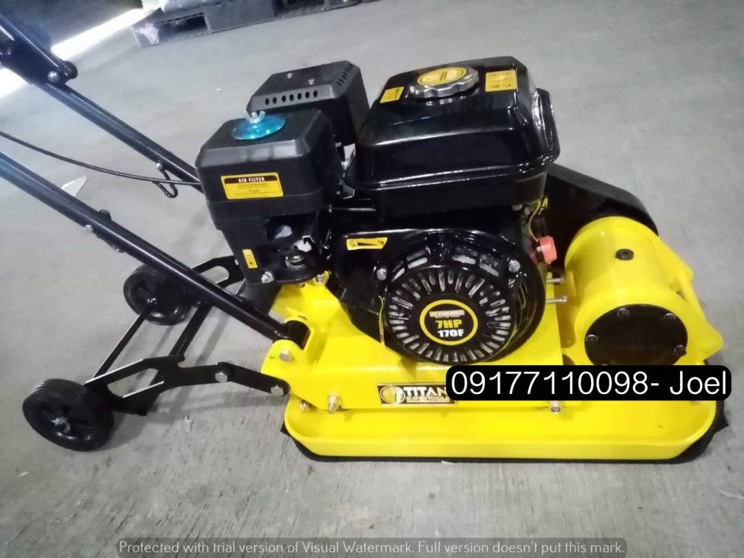 PLATE COMPACTOR - ECONOMY (Category: Construction Tools & Equipment) located in Manila. Submitted by joeyroque09 (Listing ID 1299958421, Image 1). Description: Plate Compactor - Economy Brand: Titan Force: 11 KN Price: 18,000/unit .