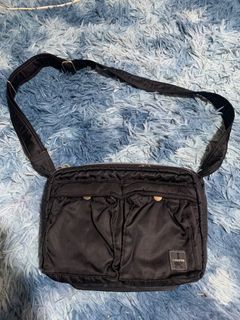 Porter Sling bag Double zipper Black