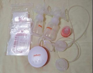 PRE-LOVED Yoboo Double Electric Breast Pump-Light One-step breastfeeding Painless Pumping 300ml