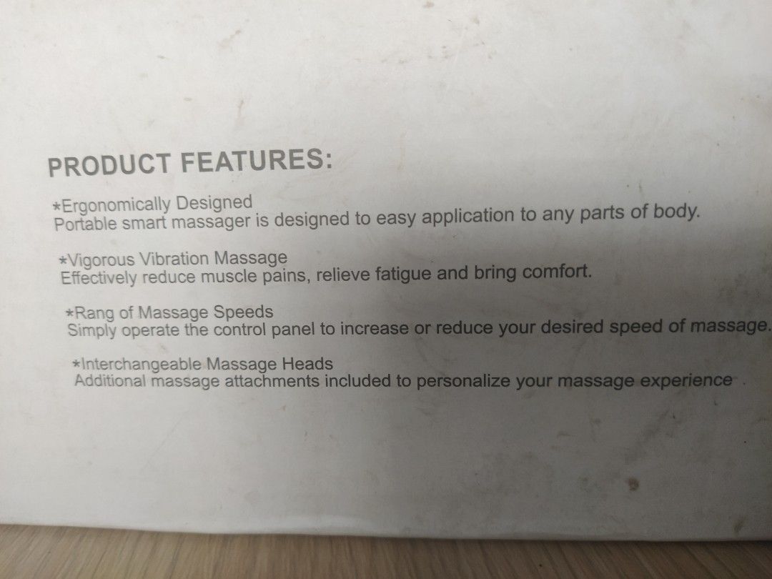 Prime touch therapy vibration massage relaxing (Category: Massage Devices) located in Caloocan City. Submitted by elajoanne159231 (Listing ID 1299999388, Image 3). Description: Prime touch massage 8 head massager Whole body used Head, fingers, face, turbine, back, knees and feet Germanium stone jade head Complete set.