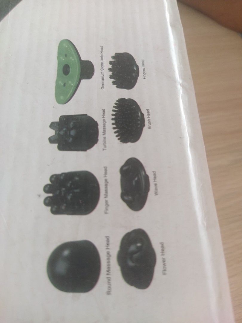 Prime touch therapy vibration massage relaxing (Category: Massage Devices) located in Caloocan City. Submitted by elajoanne159231 (Listing ID 1299999388, Image 2). Description: Prime touch massage 8 head massager Whole body used Head, fingers, face, turbine, back, knees and feet Germanium stone jade head Complete set.