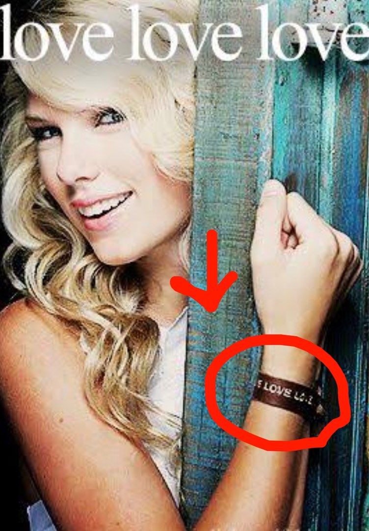 RARE Taylor Swift Love Love Love Leather Bracelet