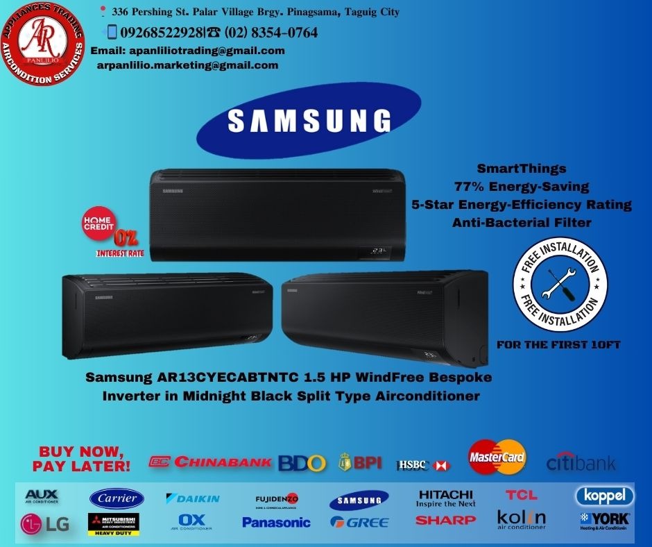 SAMSUNG AIRCON / BLACK SPLIT TYPE AIRCONDITIONER, TV & Home Appliances ...