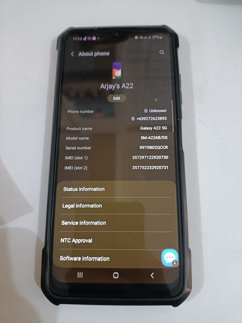 Samsung Galaxy A22s 5G (Category: Samsung) located in Quezon City. Submitted by titusjay (Listing ID 1299974916, Image 3). Description: Samsung Galaxy A22s 5G.