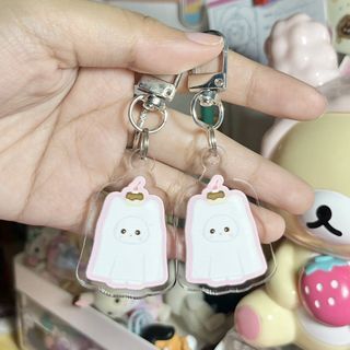 Sylvanian Ghost with Pudding Acrylic Keychains