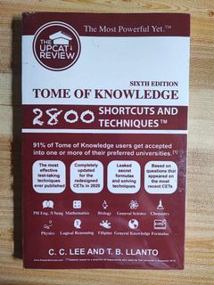 Tome of Knowledge UPCAT Reviewer 6th Edition