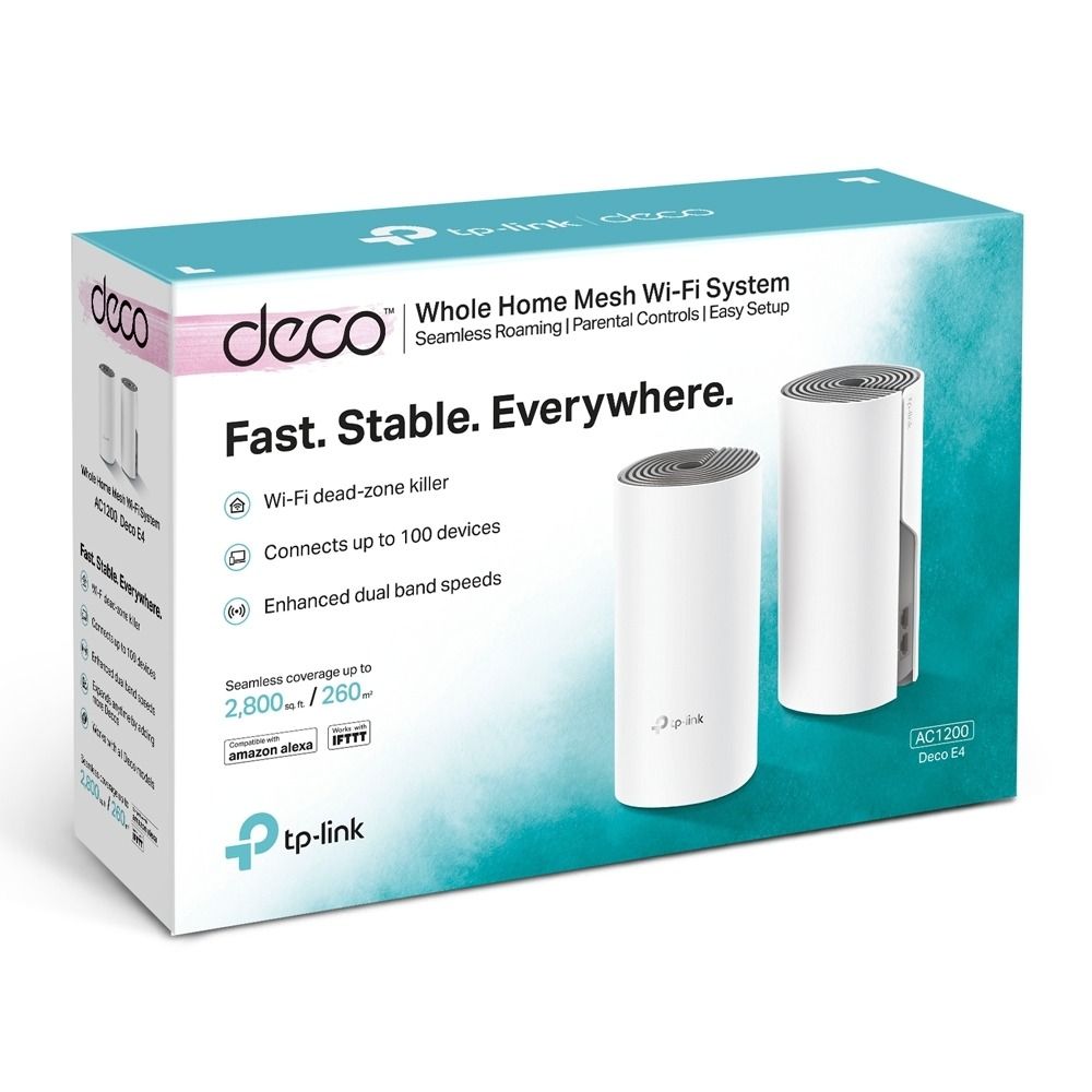 TP Link Deco E4 AC1200 Whole-Home Mesh Wi-Fi System (2Pack) (Category: Networking) located in Las Pinas. Submitted by borjamonica644 (Listing ID 1299968203, Image 1). Description: TP Link Deco E4 AC1200 Whole-Home Mesh Wi-Fi System (2Pack) - Brand New - 1 Year Shop Warranty - Price: 2,790 "Para sa may malaking bahay na mahina at walang masagap na wifi signal, eto ang need nyo" MOP : COD/GCash/Bank Transfer VIA : Lalamove/Grab - Same Day Delivery 
