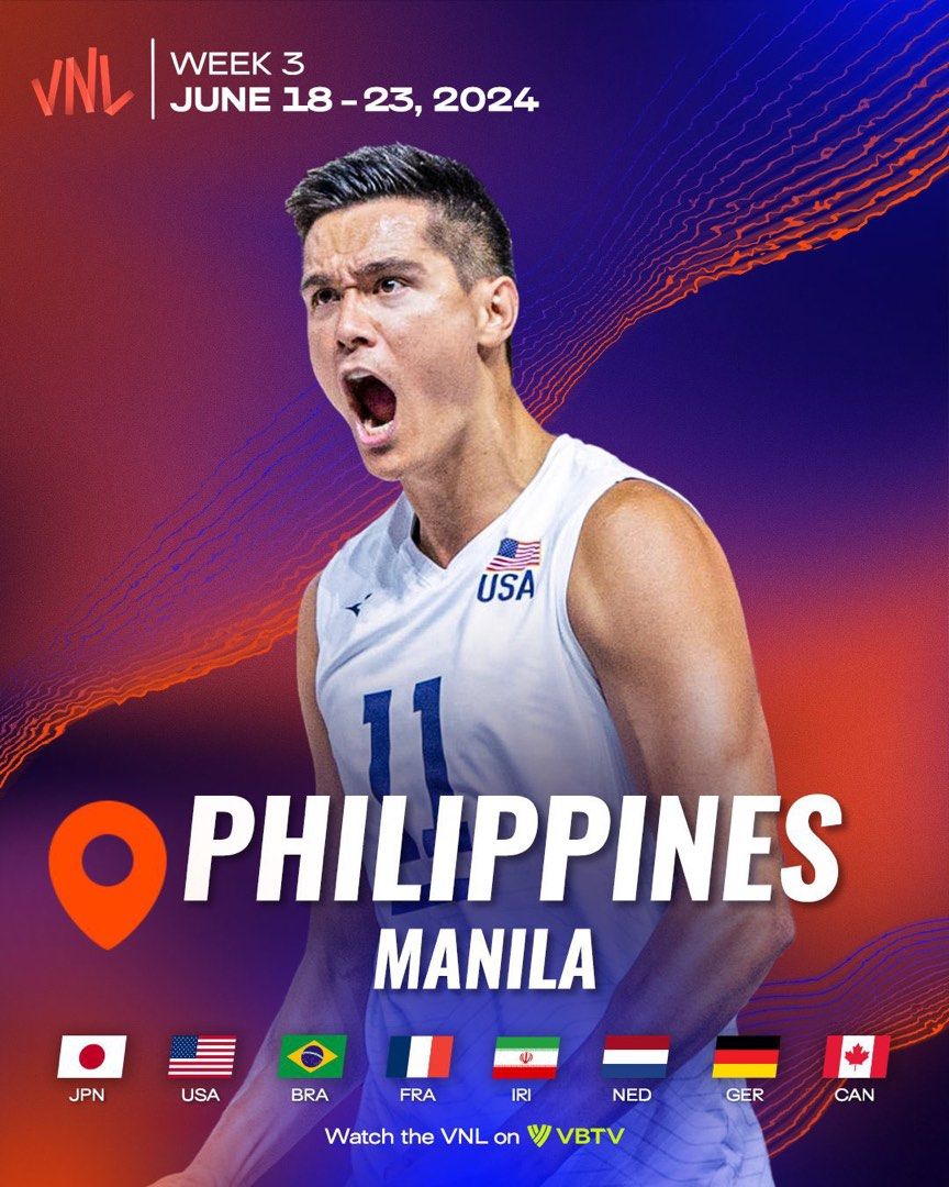 TICKETS available JUNE 21st VNL Ticket 2024 Volleyball Nation