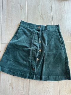 Uniqlo Dark Green A Line Skirt