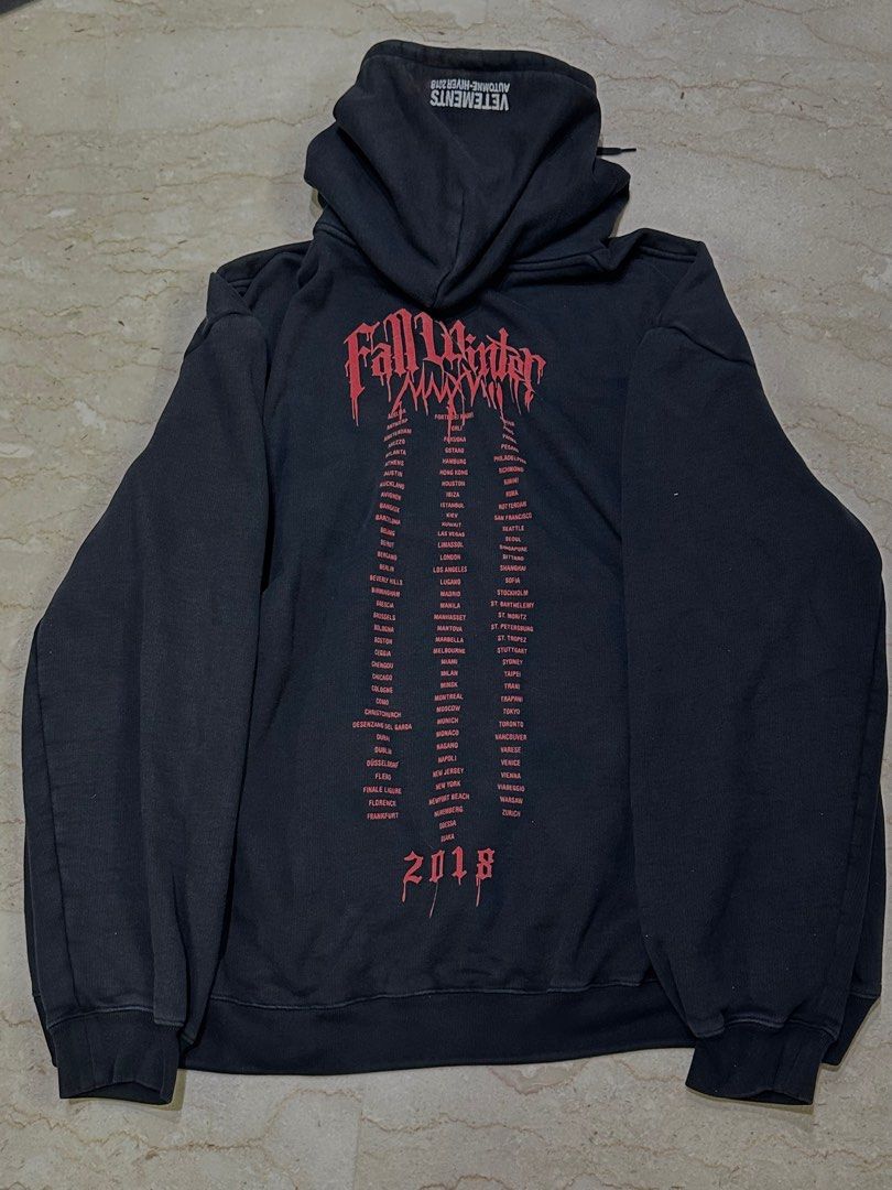 Vetements Metal Hoodie Men s Fashion Tops Sets Hoodies on Carousell