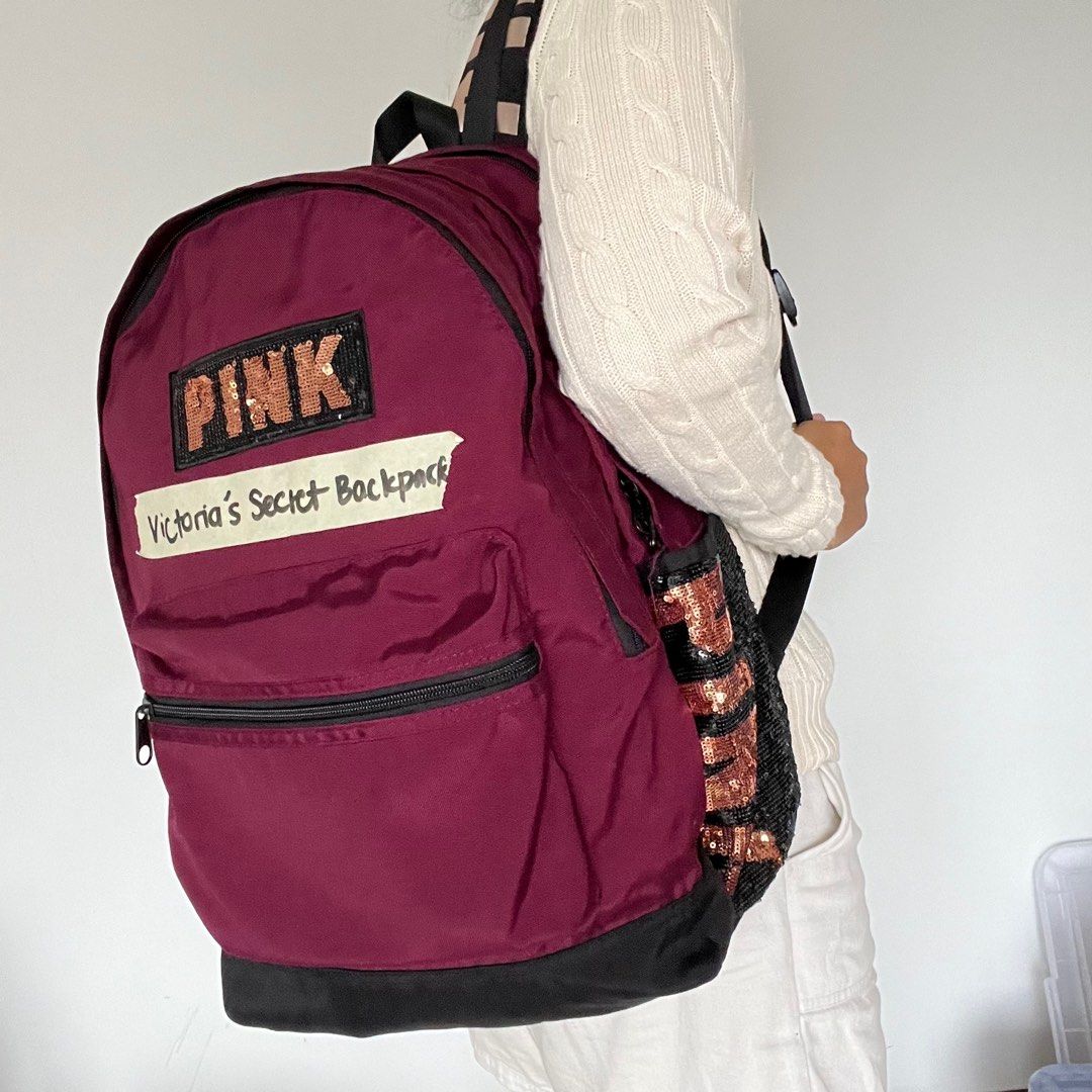 Burgundy victoria secret backpack outlet