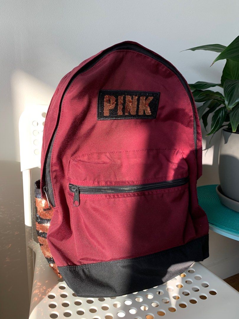 Burgundy victoria secret backpack online