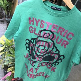 Vintage Hysteric Glamour Mini Glitter T Shirt in Green