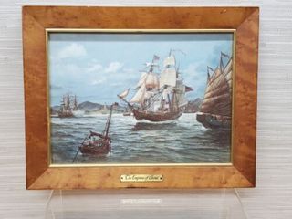 Vintage Thomas Wesley Freeman Nautical Ship Painting on Porcelain