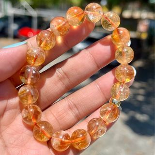 10mm High Quality Citrine Bracelet with 14K solid Gold Component ✨⭐️