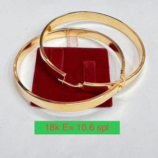 18K Saudi Gold big loop earrings