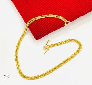 18k Saudi Gold Bracelet 7.5"