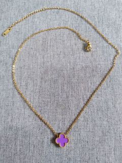 18k VCA COLORFUL 🦋🍀 necklace bracelet double side