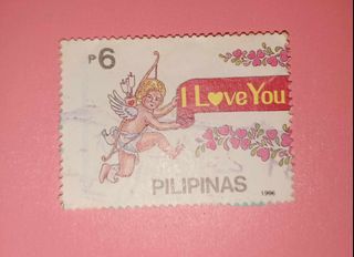 (1996) Pilipinas I Love You Valentine's Day Cupid Stamp Limited Vintage Old Print Collection Philippines Collector Stamps Collectible Prints