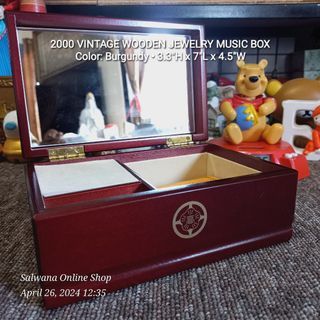 2000 VINTAGE WOODEN JEWELRY BOX • JAPAN SURPLUS