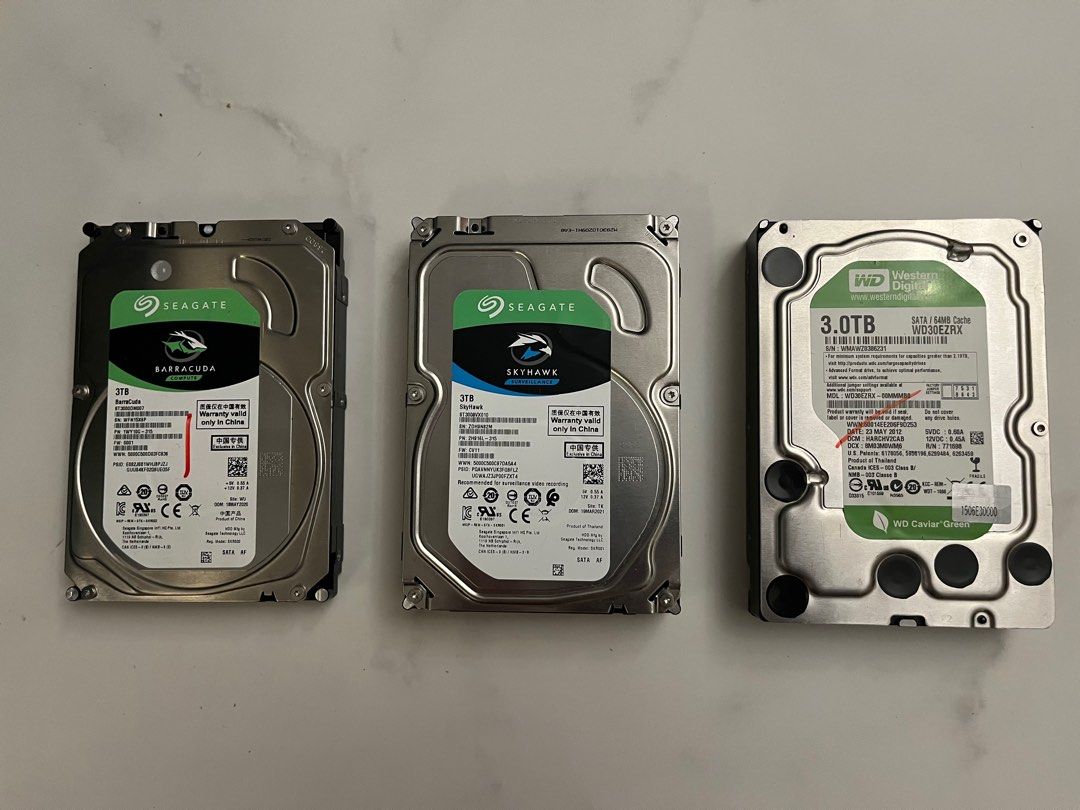 3TB SATA hard disk HDD (have 3 units), 電腦＆科技, 電腦周邊及配件