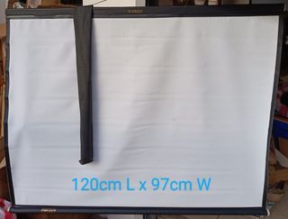 47" x 38" Pull-up Manual Hang White Projector Screen