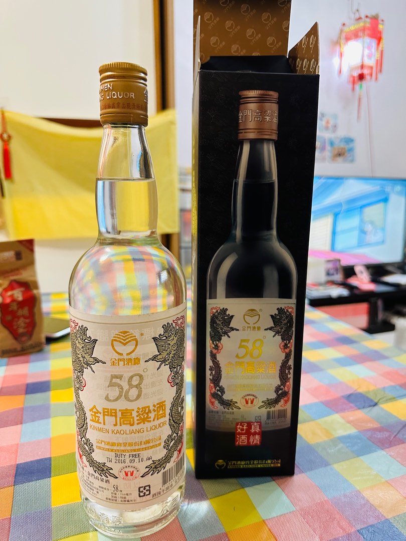 台灣白金龍58度金門高粱酒金門酒廠白酒容量750 mL, 嘢食& 嘢飲