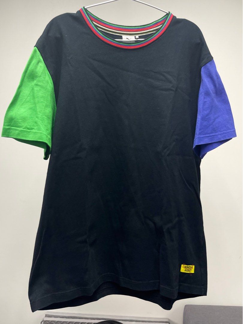 70 size L China town market x puma used print size L tee t shirt black smiley tee