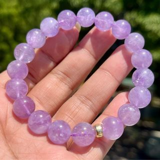 💜💫  High Quality Lavender Amethyst 10mm with solid gold 14k accent