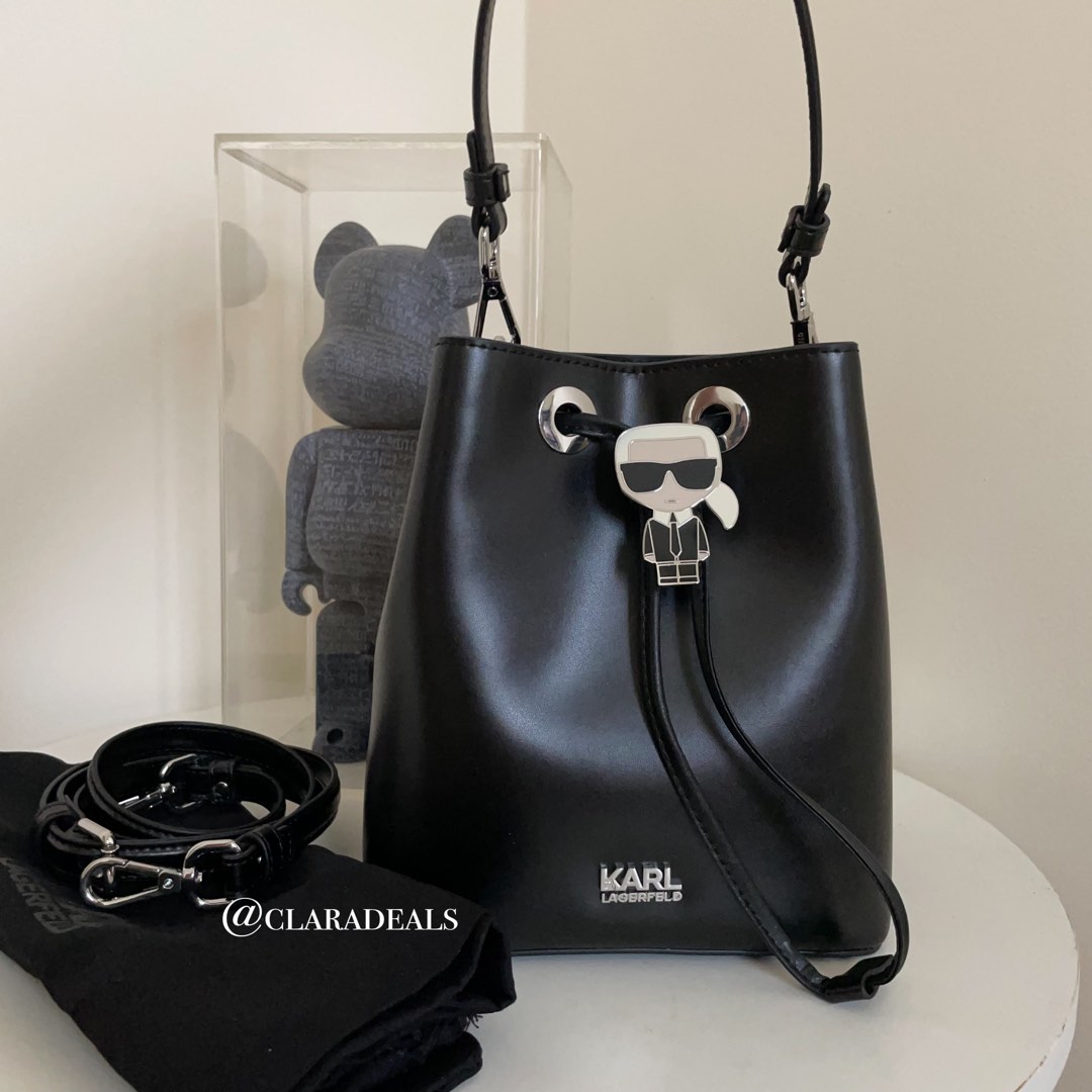 Karl Lagerfeld Ikonik Bucket Bag Women s Fashion Bags Wallets Cross body Bags on Carousell