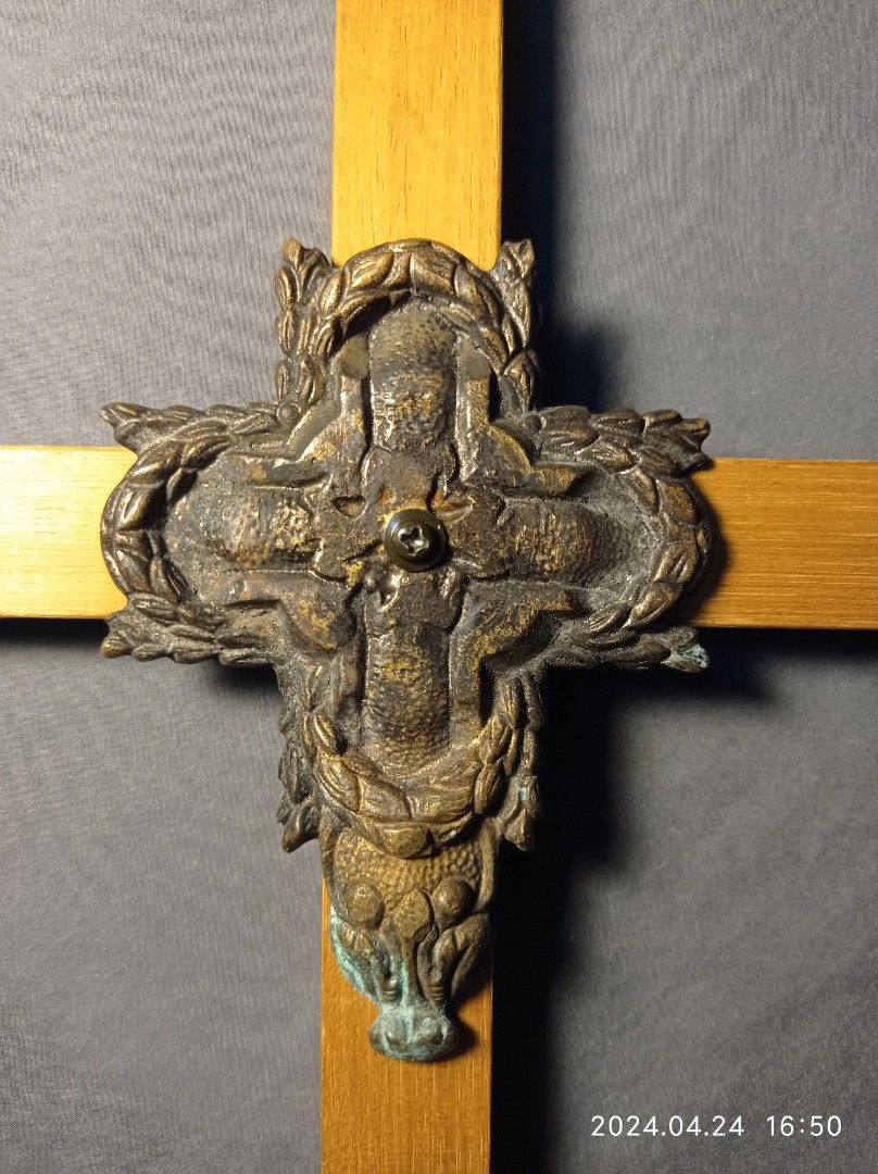 古董銅十字架A Byzantine style Bronze Crucifix, 興趣及遊戲, 收藏品