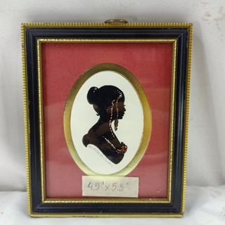 AH39 Wall decor Miss Rosamund 4.5"x5.5" Shadow Portrait in Resin Frame from UK for 245