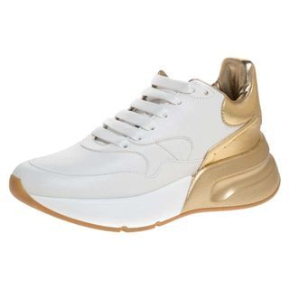 Alexander mcqueen white/gold sneakers