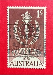 Australia Stamp 1 Shilling 10th Anniversary of the Colombo Plan 1951-1961