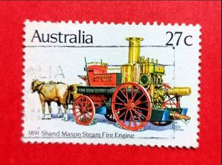 Australia Stamp 27 Cents 1891 Shand Mason Steam Fire Engine 1983