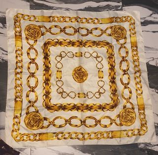 Authentic chanel vintage silk scarf