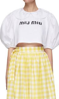 Authentic Miu Miu cropped embellished shirt