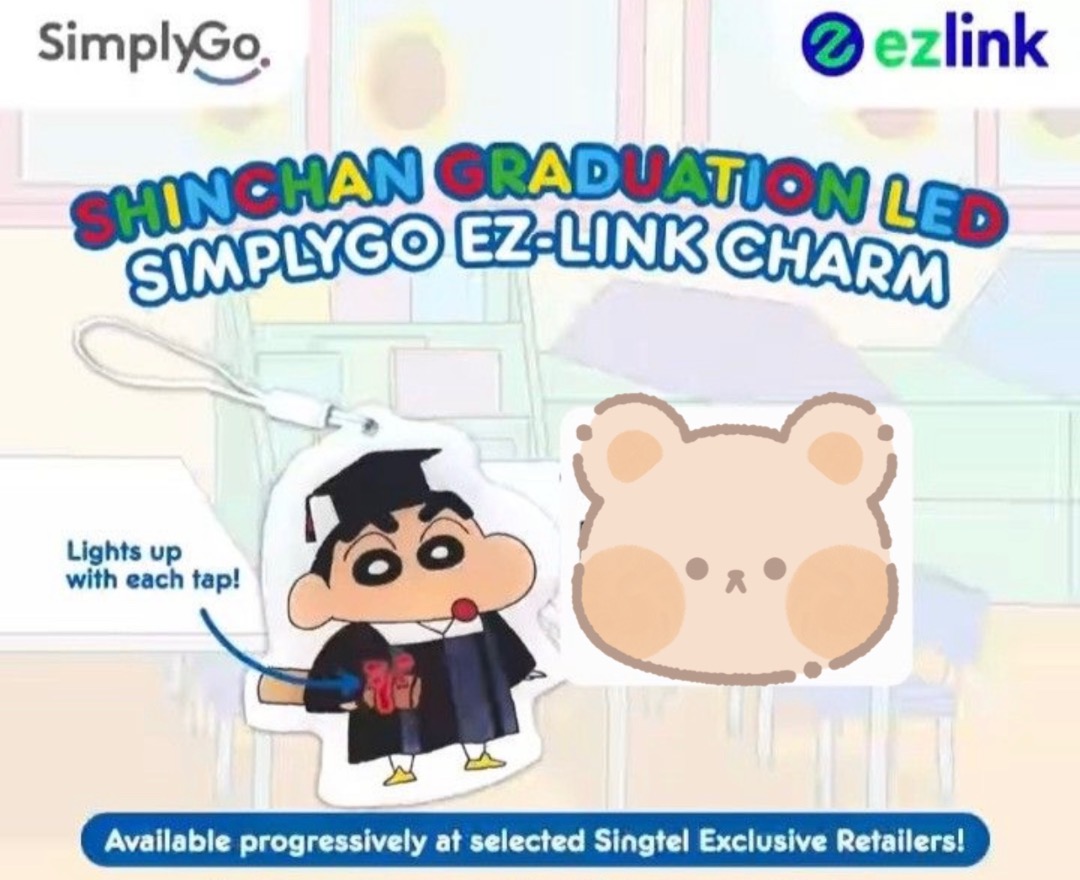 Authentic Shinchan Graduation simplyGo Simply Go transport LED charm EZ ...