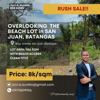 Beach Overlooking Lot for Sale in Batangas