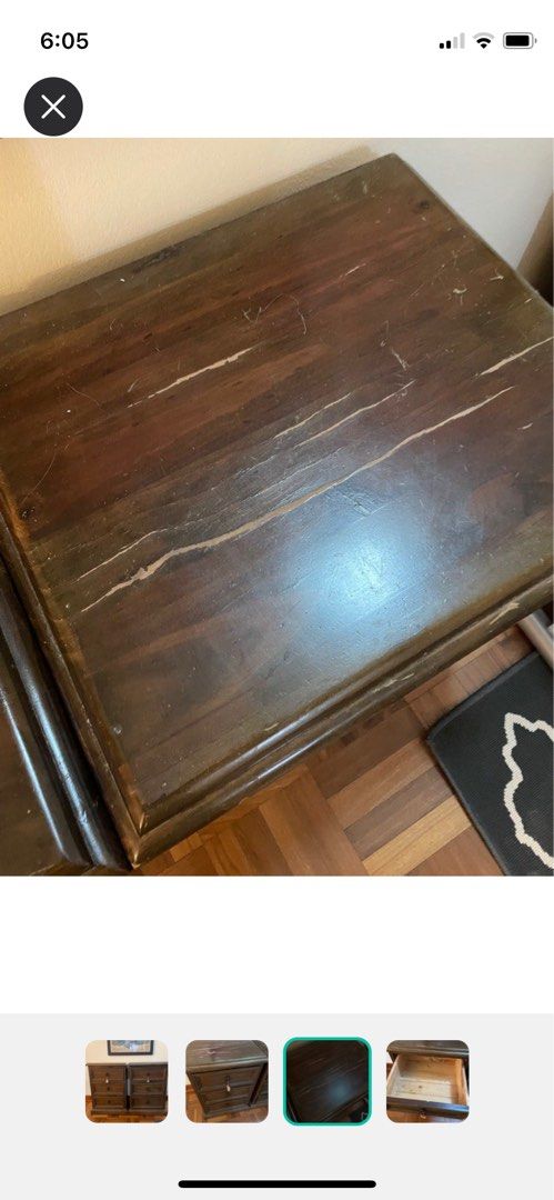 Bedside table (Category: Shelves, Cabinets & Racks) located in Singapore. Submitted by stephaniewwong (Listing ID 1300183452, Image 3). Description: 2 x bedside table units .