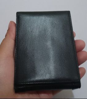 Black Genuine Leather Trifold Men's Wallet
4" x 3.25" (folded)